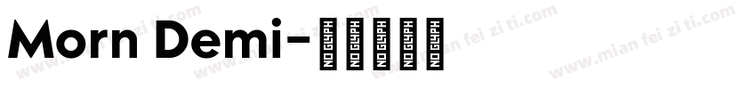 Morn Demi字体转换